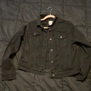 black womens jean jacket